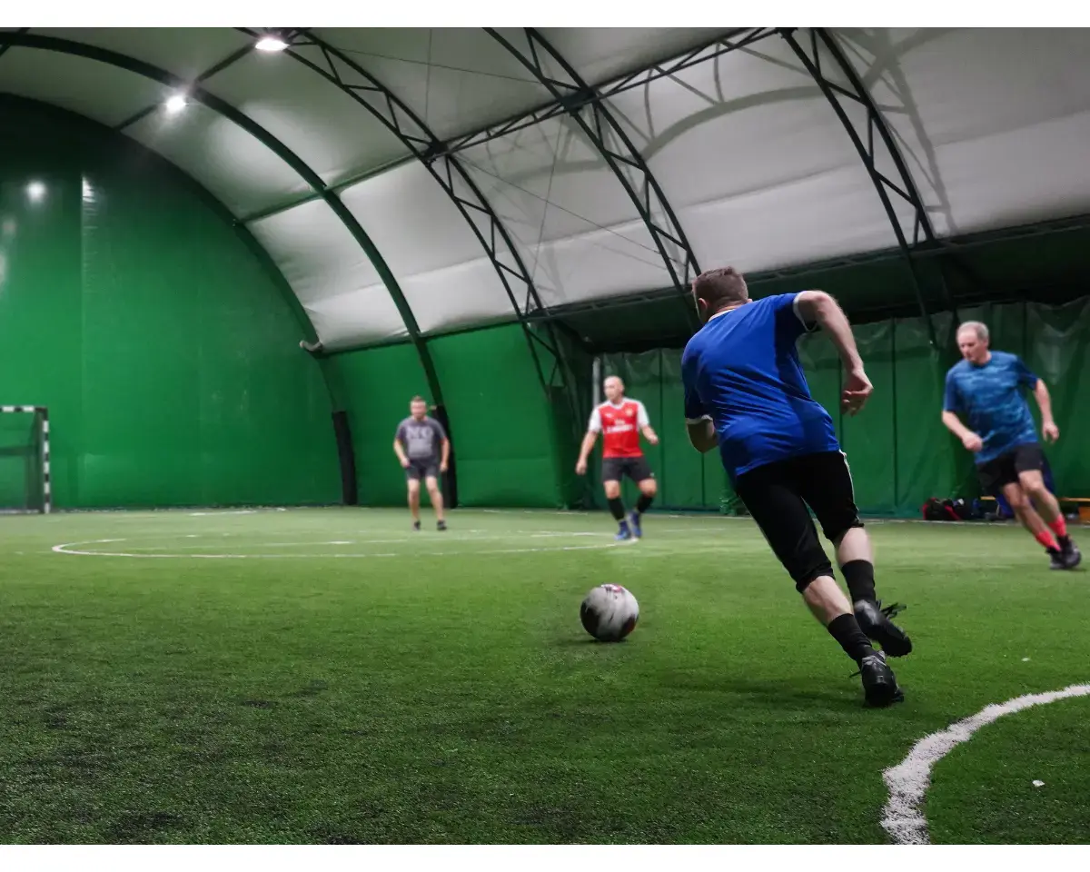 A football match in the football hall — Teho Sport, Trzebownisko